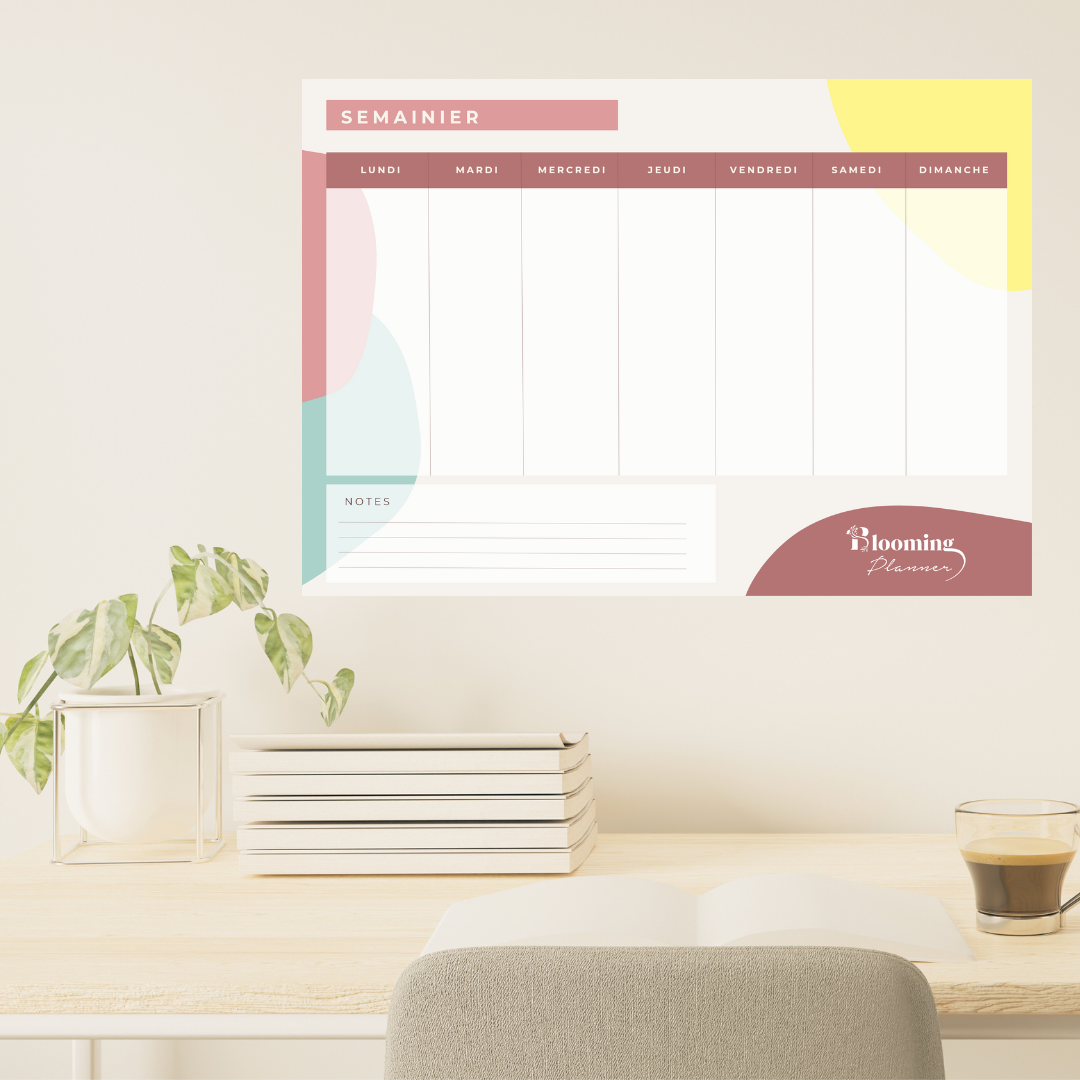 Semainier - affiche effaçable